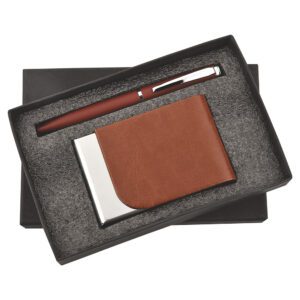 FTJ - Sr 116 - Vertical Brown Pen & Cardholder