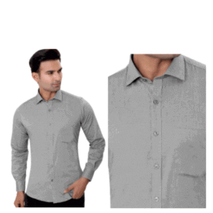 Monte Carlo 100% filafill Cotton Shirt Sky Grey Colour