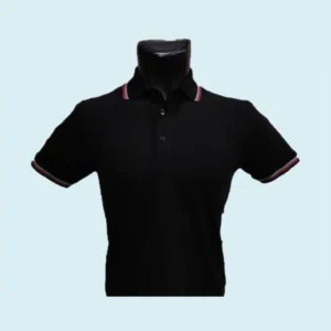 UCB POLO T-SHIRT-LYCRA COTTON - BLACK