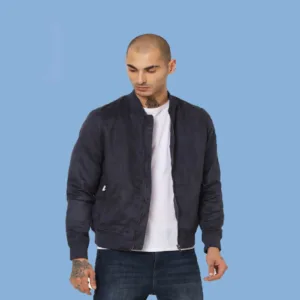 Jack & Jones Suede Jacket - Navy Blue Colour