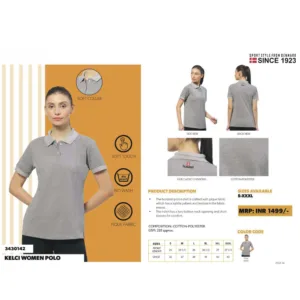 HUMMEL KELCI WOMEN POLO -GREY